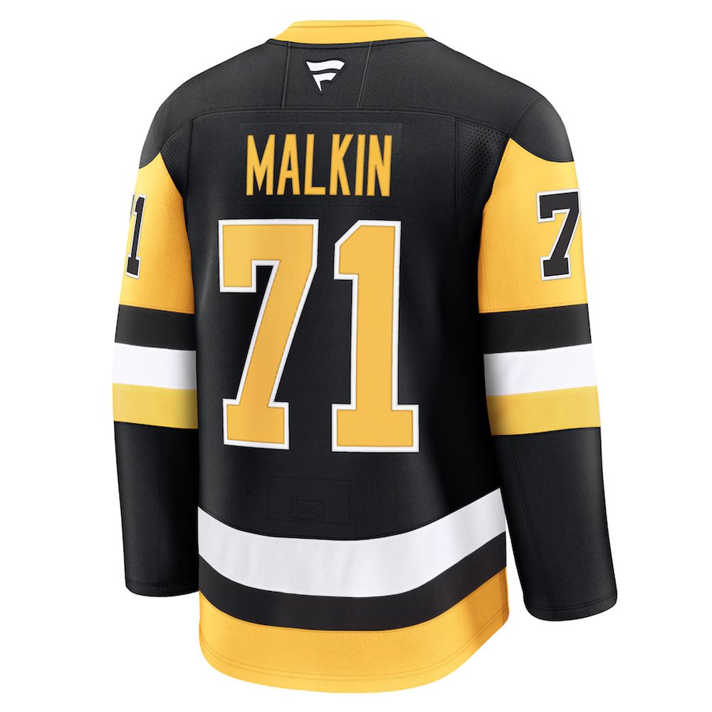 Men's Pittsburgh Penguins #71 Evgeni Malkin Black Home Premium Jersey