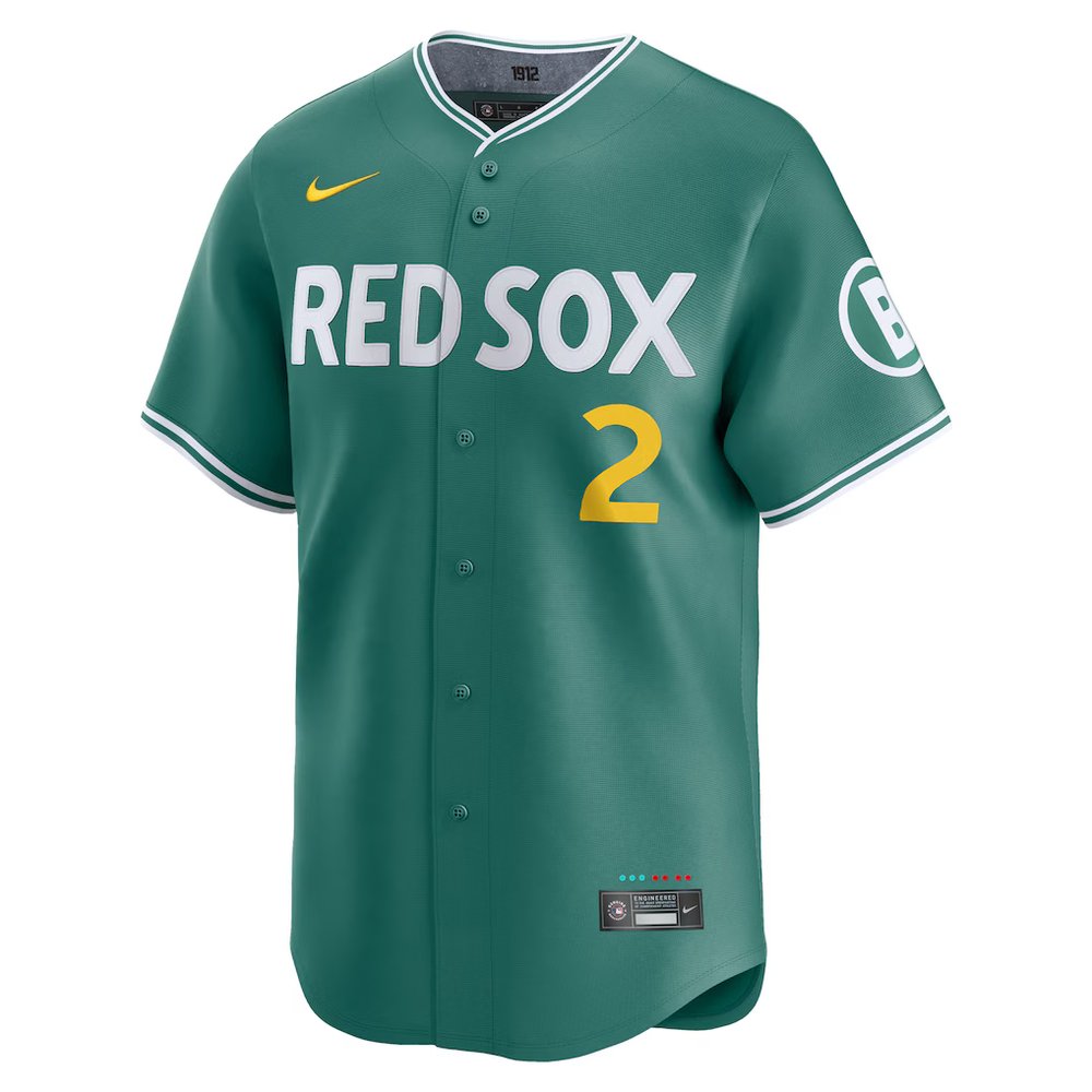Men's Boston Red Sox #2 Alex Bregman Green 2025 City Connect Limited Player Jersey
