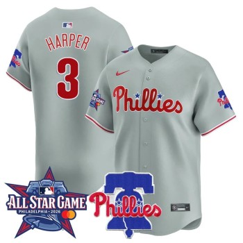Youth Philadelphia Phillies #3 Bryce Harper Gray 2026 MLB All-Star Jersey