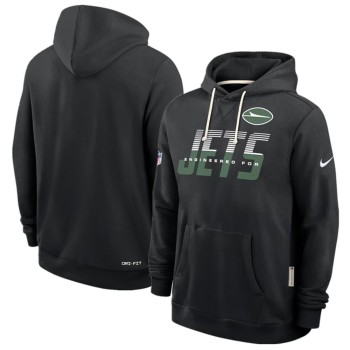 Men's New York Jets Black Sideline Standard Issue Top Prospect Dri-FIT Hoodie