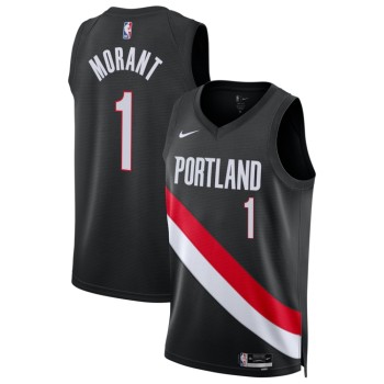 Youth's Portland Trail Blazers #1 Ja Morant Nike Black 2026 Icon Edition Stitched Basketball Jersey