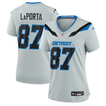 Women's Detroit Lions #87 Sam LaPorta Grey 2026 Rivalries Collection Game Jersey
