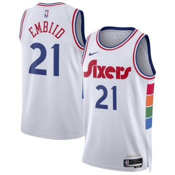 Unisex Philadelphia 76ers Joel Embiid White 2024/25 Swingman Player Jersey - City Edition Unisex Philadelphia 76ers Joel Embiid White 2024/25 Swingman Player Jersey - City Edition