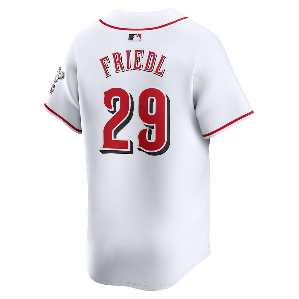 Men's Cincinnati Reds #29 TJ Friedl Nike White Home Limited Player Jersey