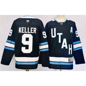 Men's Utah Mammoth #9 Clayton Keller Navy Stitched Premium Jersey Men's Utah Mammoth #9 Clayton Keller Navy Stitched Premium Jersey