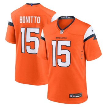 Men's Denver Broncos #15 Nik Bonitto Orange Team Game Jersey