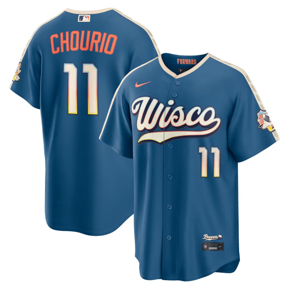 Youth Milwaukee Brewers #11 Jackson Chourio Nike Mineral Blue 2026 City Connect Stadium Jersey