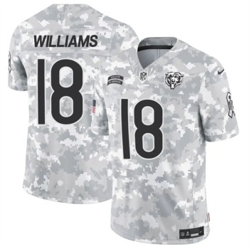 Men's Chicago Bears #18 Caleb Williams 2024 F.U.S.E Arctic Camo Salute to Service Limited Stitched Football Jersey Men's Chicago Bears #18 Caleb Williams 2024 F.U.S.E Arctic Camo Salute to Service Limited Stitched Football Jersey