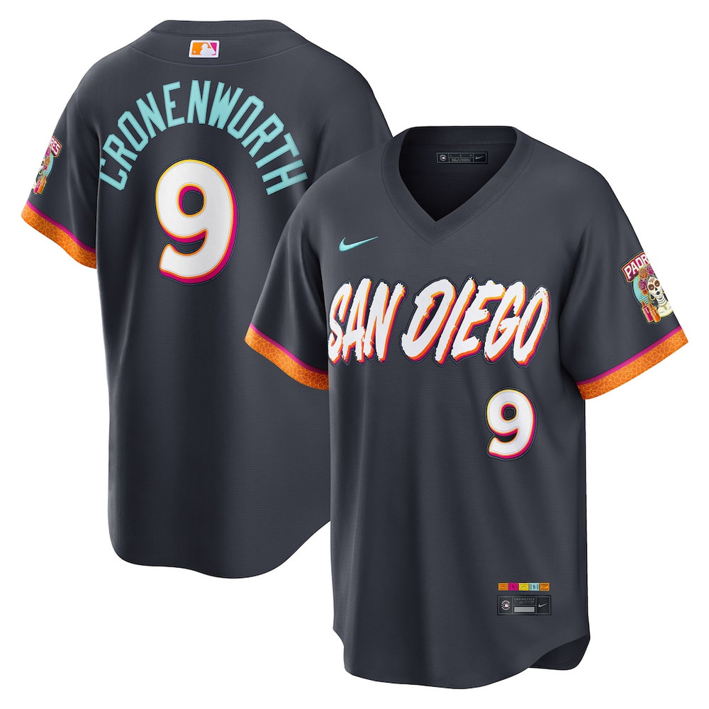 Men's San Diego Padres #9 Jake Cronenworth Nike Obsidian 2026 City Connect Stadium Jersey