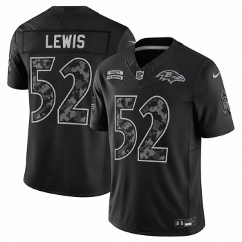 Men's Baltimore Ravens #52 Ray Lewis Nike Black 2026 Salute to Service Vapor F.U.S.E. Limited Jersey