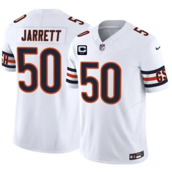 Men's Chicago Bears #50 Grady Jarrett White 2026 2-Star C Patch Vapor F.U.S.E. Untouchable Limited Jersey Men's Chicago Bears #50 Grady Jarrett White 2026 2-Star C Patch Vapor F.U.S.E. Untouchable Limited Jersey