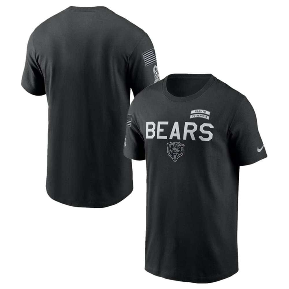 Men's Chicago Bears Black 2026 Salute to Service Sideline Dri-FIT T-Shirt