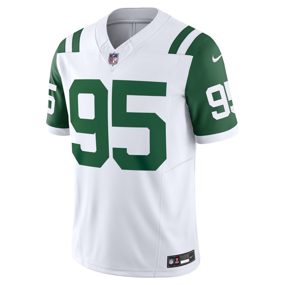 Men's New York Jets Quinnen Williams White Classic Alternate Vapor F.U.S.E. Limited Jersey