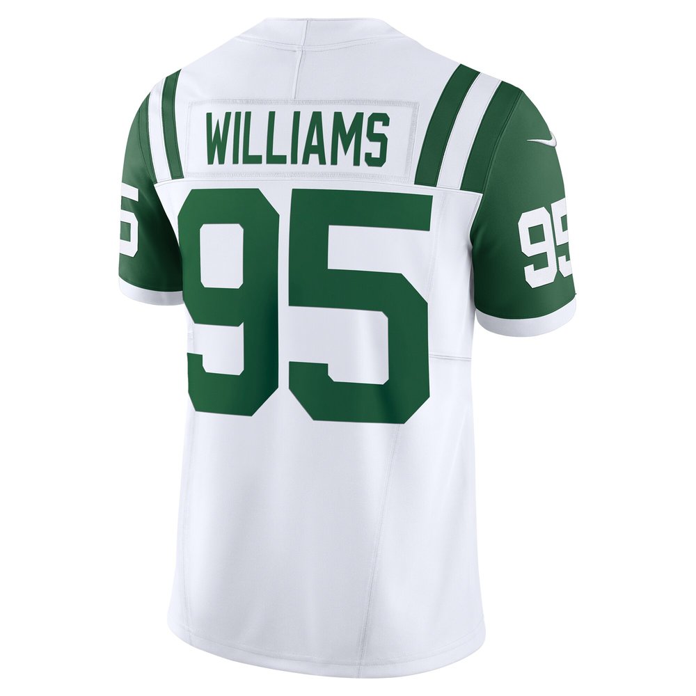 Men's New York Jets Quinnen Williams White Classic Alternate Vapor F.U.S.E. Limited Jersey