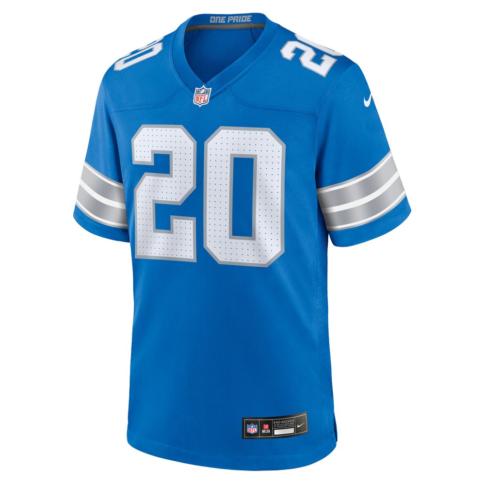 Men's Detroit Lions #20 Barry Sanders Blue Retired Player Game Jersey