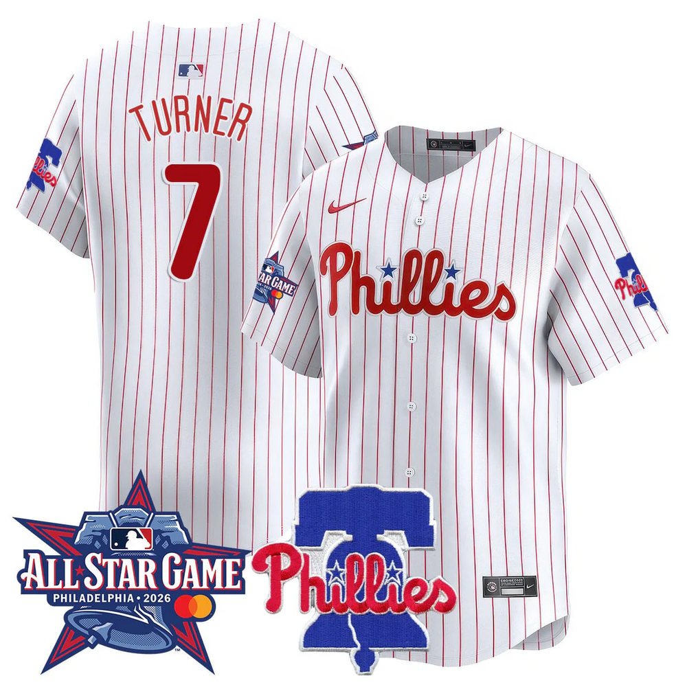 Men's Philadelphia Phillies #7 Trea Turner White 2026 MLB All-Star Jersey