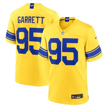 Men's Los Angeles Rams #95 Myles Garrett Nike Classic Sol Game Jersey