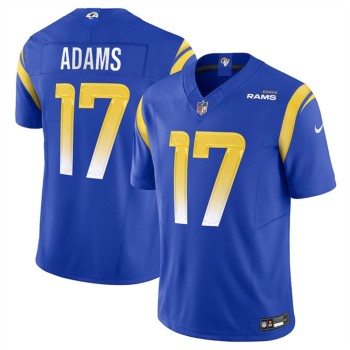 Men's Los Angeles Rams #17 Davante Adams Blue 2024 F.U.S.E. Vapor Untouchable Stitched Football Jersey Men's Los Angeles Rams #17 Davante Adams Blue 2024 F.U.S.E. Vapor Untouchable Stitched Football Jersey