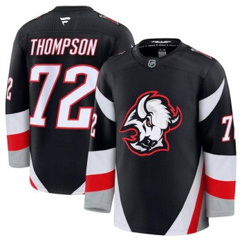 Youth Buffalo Sabres #72 Tage Thompson Black 2024-25 Alternate Stitched Hockey Jersey Youth Buffalo Sabres #72 Tage Thompson Black 2024-25 Alternate Stitched Hockey Jersey