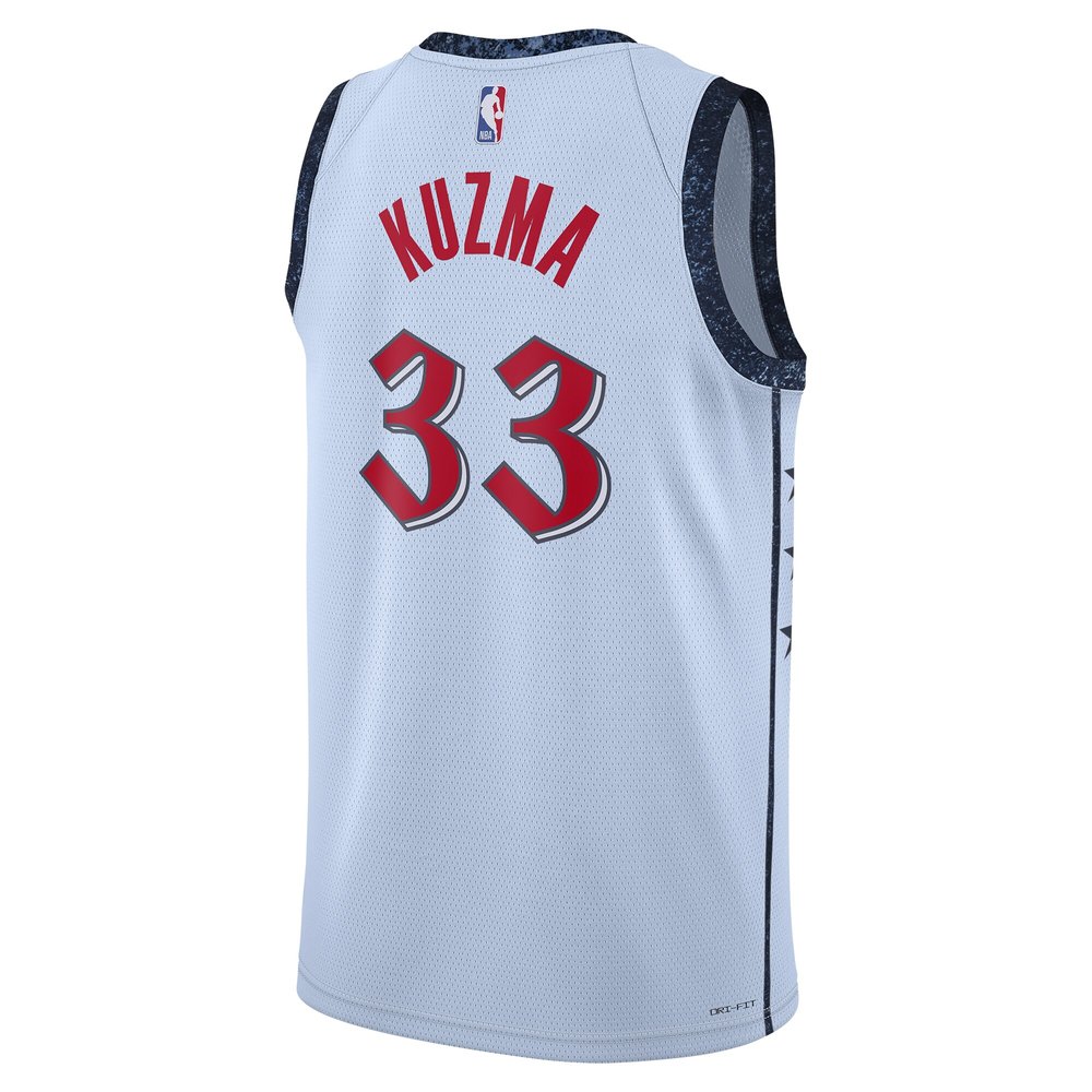 Unisex Washington Wizards Kyle Kuzma Powder Blue 2024/25 Swingman Player Jersey - City Edition Unisex Washington Wizards Kyle Kuzma Powder Blue 2024/25 Swingman Player Jersey - City Edition
