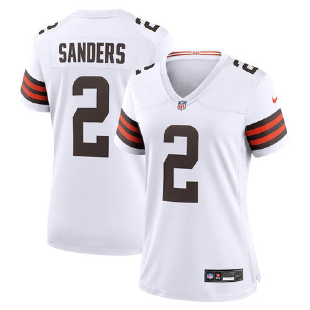 Women's Cleveland Browns #2 Shedeur Sanders Nike White Game Jersey