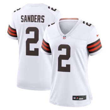Women's Cleveland Browns #2 Shedeur Sanders Nike White Game Jersey Women's Cleveland Browns #2 Shedeur Sanders Nike White Game Jersey