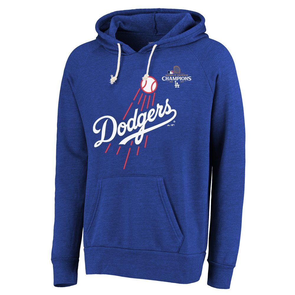 Men's Los Angeles Dodgers #50 Mookie Betts Threads Royal 2024 World Series Champions Hoodie
