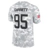 Men's Cleveland Browns Myles Garrett Arctic Camo 2024 Salute to Service Limited Jersey