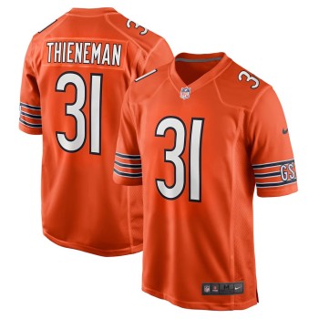 Men's Chicago Bears #31 Dillon Thieneman Orange 2026 NFL Draft Game Jersey Men's Chicago Bears #31 Dillon Thieneman Orange 2026 NFL Draft Game Jersey