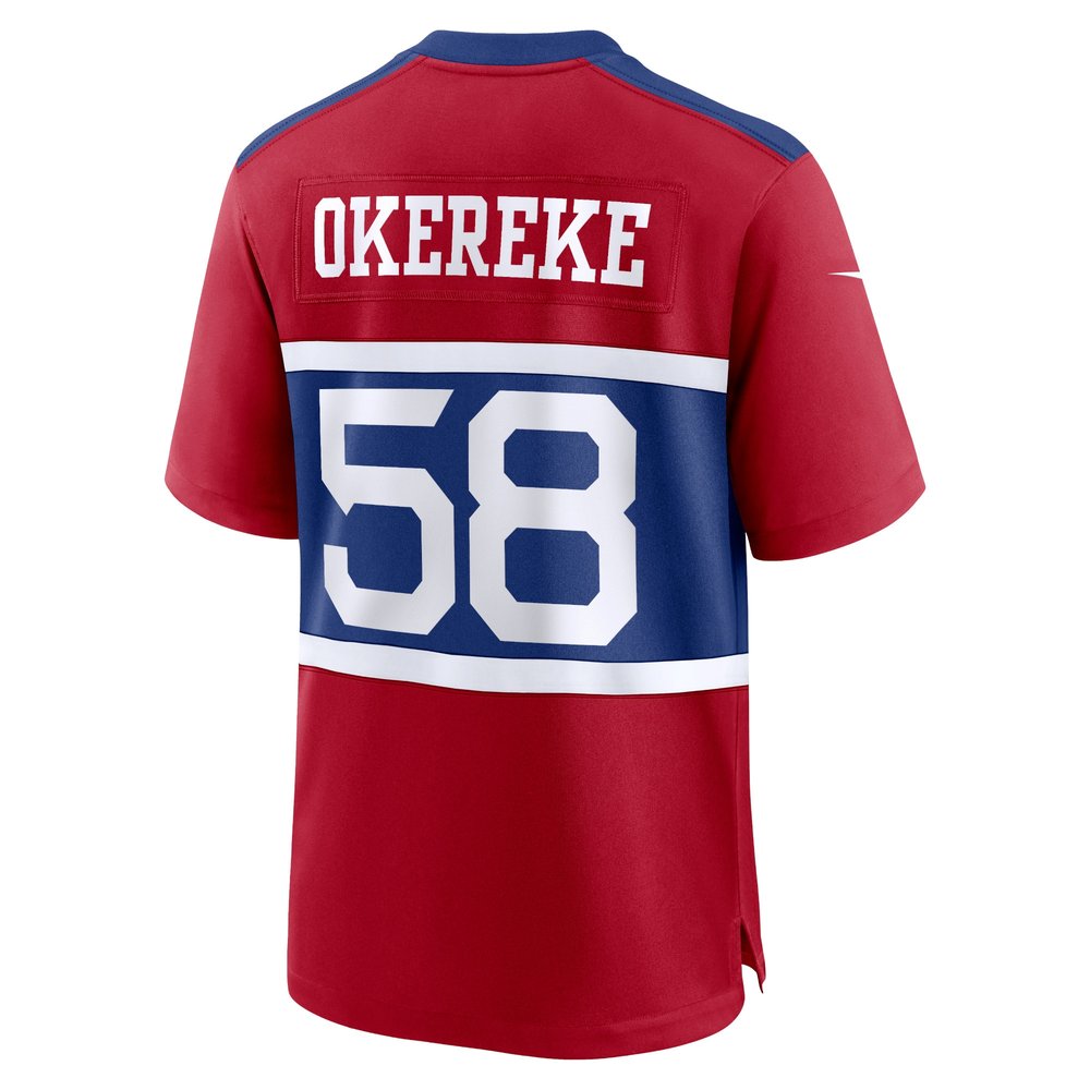 Men's New York Giants Bobby Okereke Century Red Alternate Player Game Jersey