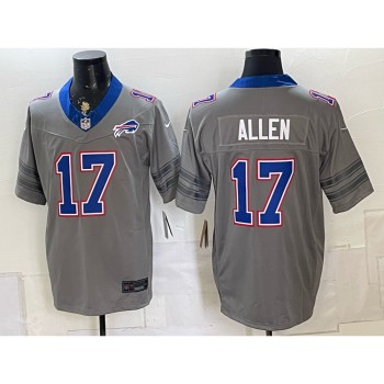 Youth Buffalo Bills #17 Josh Allen Nike Gray Vapor F.U.S.E. Limited Jersey