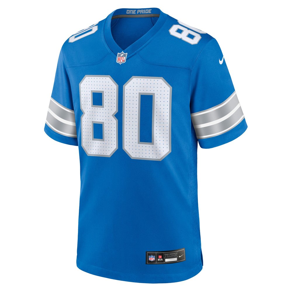 Men's Detroit Lions Jalon Calhoun  Blue Game Jersey Men's Detroit Lions Jalon Calhoun  Blue Game Jersey
