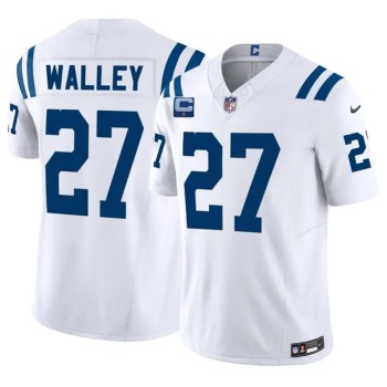 Men's Indianapolis Colts #27 Justin Walley White 2026 1-Star C Patch Vapor F.U.S.E. Limited Jersey Men's Indianapolis Colts #27 Justin Walley White 2026 1-Star C Patch Vapor F.U.S.E. Limited Jersey