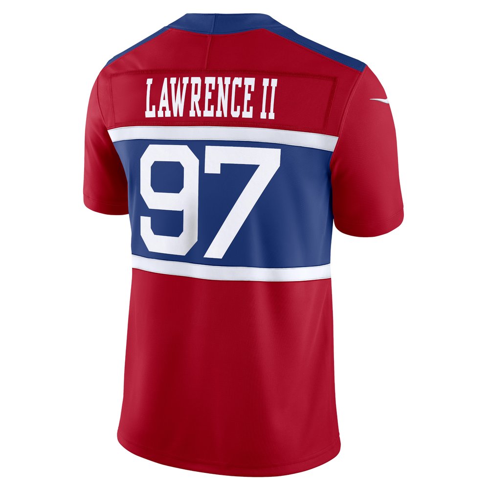 Men's New York Giants Dexter Lawrence II Century Red Alternate Vapor F.U.S.E. Limited Jersey