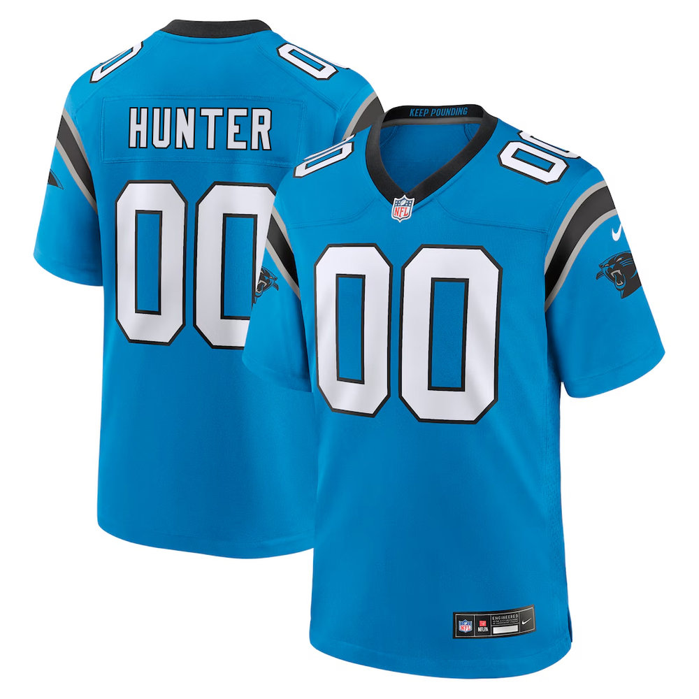 Youth Carolina Panthers Lee Hunter Blue 2026 NFL Draft Game Jersey