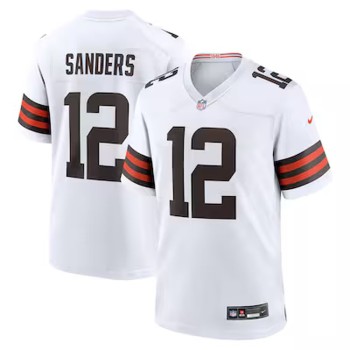 Men's Cleveland Browns #12 Shedeur Sanders Nike White 2025 NFL Draft Game Jersey Men's Cleveland Browns #12 Shedeur Sanders Nike White 2025 NFL Draft Game Jersey