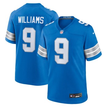 Men's Detroit Lions Jameson Williams Blue Game Jersey Men's Detroit Lions Jameson Williams Blue Game Jersey