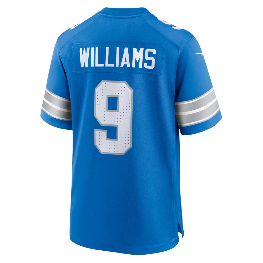 Men's Detroit Lions Jameson Williams Blue Game Jersey Men's Detroit Lions Jameson Williams Blue Game Jersey