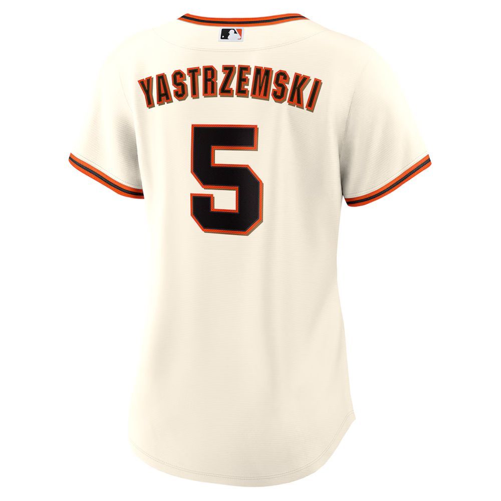Women's San Francisco Giants #5 Mike Yastrzemski Nike Cream Home Replica Player Jersey