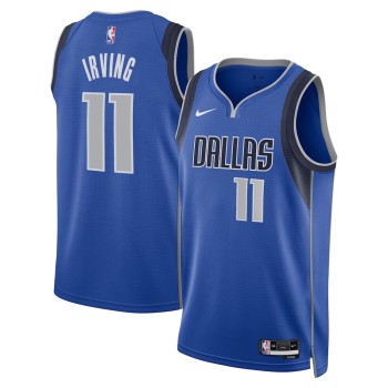 Women's Dallas Mavericks #11 Kyrie Irving Nike Blue Badge Swingman Replica Icon Edition Jersey