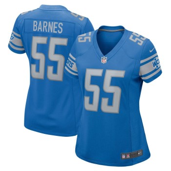 Women's Detroit Lions Derrick Barnes Blue Game Player Jersey Women's Detroit Lions Derrick Barnes Blue Game Player Jersey