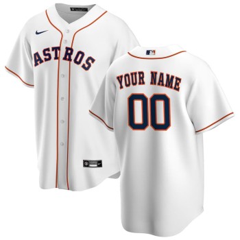 Youth Houston Astros Nike White Home Replica Custom Jersey