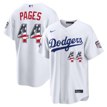 Men's Los Angeles Dodgers #44 Andy Pages Nike White 2026 All-Star Edition Stars & Stripes Stadium Jersey