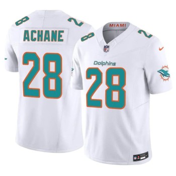 Men's Miami Dolphins #28 De'Von Achane White 2026 Vapor F.U.S.E. Limited Jersey Men's Miami Dolphins #28 De'Von Achane White 2026 Vapor F.U.S.E. Limited Jersey