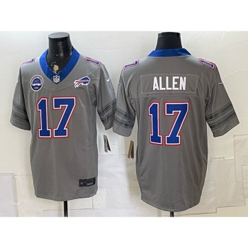 Youth Buffalo Bills #17 Josh Allen Nike Gray Vapor F.U.S.E. Limited Jersey
