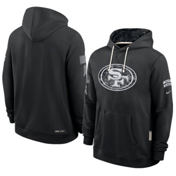 Men's San Francisco 49ers Nike Black 2026 Salute to Service Sideline Dri-FIT Pullover Hoodie