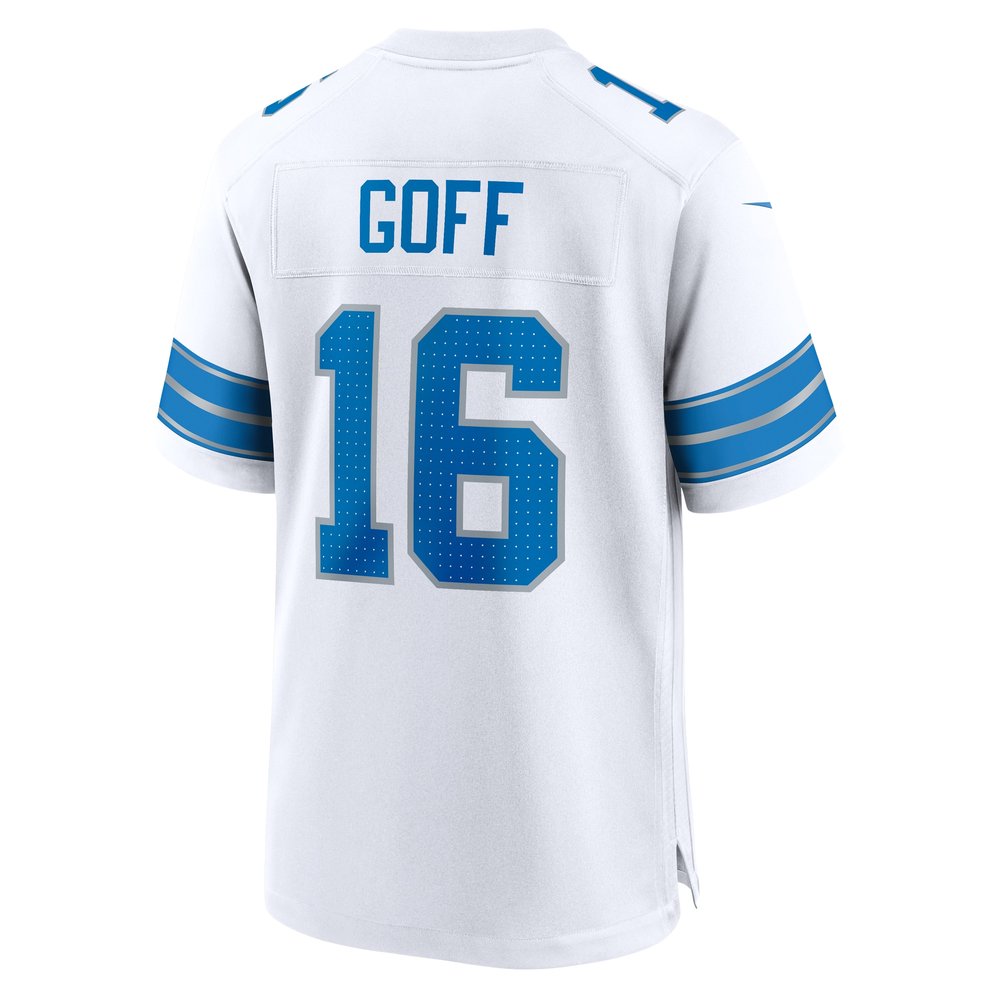 Men's Detroit Lions #16 Jared Goff White Game Jersey Men's Detroit Lions #16 Jared Goff White Game Jersey