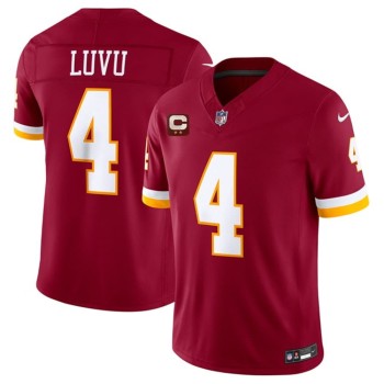 Men's Washington Commanders #4 Frankie Luvu Burgundy 2026 With 2-Star C Patch Vapor F.U.S.E. Limited Jersey Men's Washington Commanders #4 Frankie Luvu Burgundy 2026 With 2-Star C Patch Vapor F.U.S.E. Limited Jersey