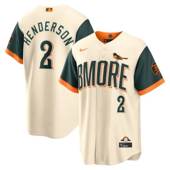 Men's Baltimore Orioles #2 Gunnar Henderson Nike Natural 2026 City Connect Stadium Jersey