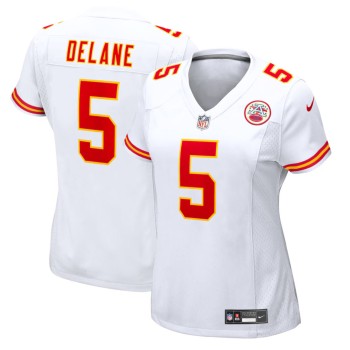 Women's Kansas City Chiefs #5 Mansoor Delane Nike White 2026 NFL Draft Game Jersey